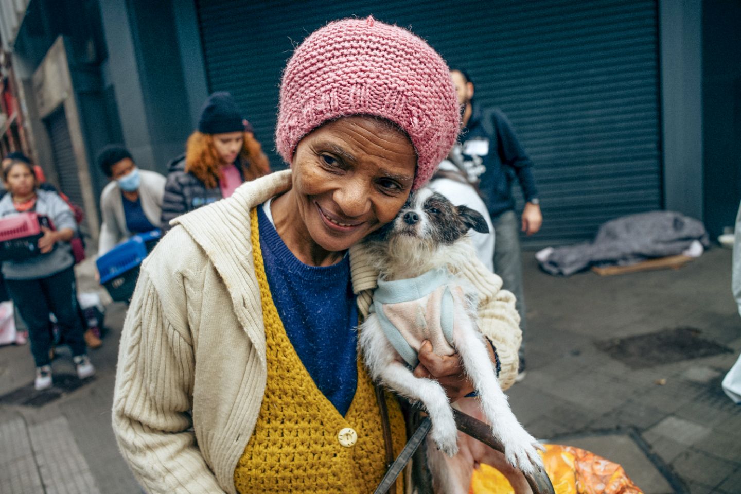 Woman with a puppy